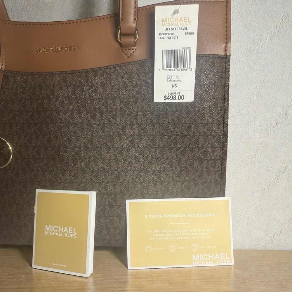 Michael Kors Jet Set Large Pocket Tote Bag - Picture 3 of 12